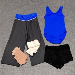 5-Item Lot: Ballet Leotard Tights Gymnastics Dancewear 6X-7